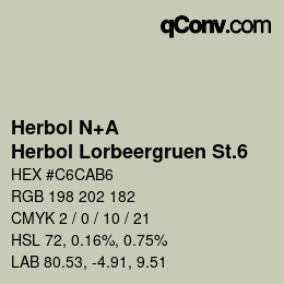 カラーコード: Herbol N+A - Herbol Lorbeergruen St.6 | qconv.com