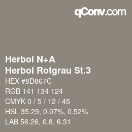 カラーコード: Herbol N+A - Herbol Rotgrau St.3 | qconv.com