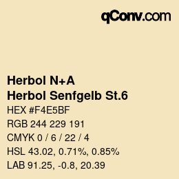 カラーコード: Herbol N+A - Herbol Senfgelb St.6 | qconv.com