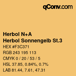 カラーコード: Herbol N+A - Herbol Sonnengelb St.3 | qconv.com