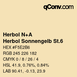 カラーコード: Herbol N+A - Herbol Sonnengelb St.6 | qconv.com