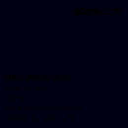 Color code: HEX #00001500 | qconv.com