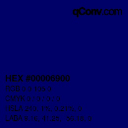 Color code: HEX #00006900 | qconv.com