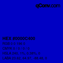 Color code: HEX #0000C400 | qconv.com