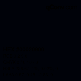 Color code: HEX #00020900 | qconv.com