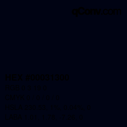 Color code: HEX #00031300 | qconv.com