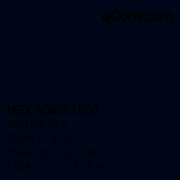 Color code: HEX #00061800 | qconv.com