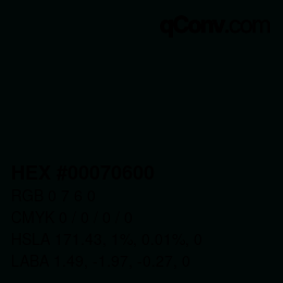 Color code: HEX #00070600 | qconv.com
