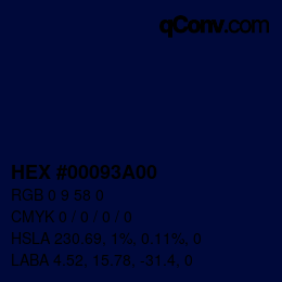 Color code: HEX #00093A00 | qconv.com