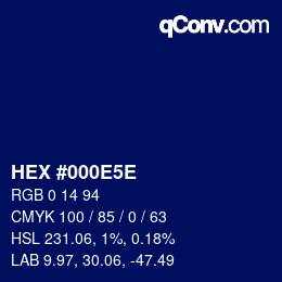 Código de color: HEX #000E5E | qconv.com