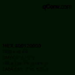 Color code: HEX #00120000 | qconv.com