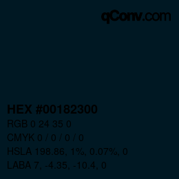 Color code: HEX #00182300 | qconv.com