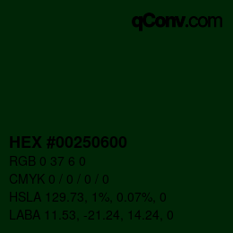 Código de color: HEX #00250600 | qconv.com