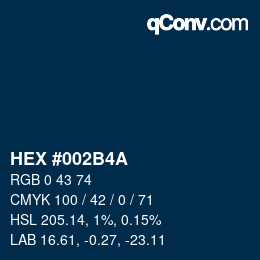 Color code: HEX #002B4A | qconv.com