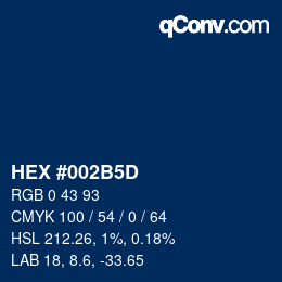 Color code: HEX #002B5D | qconv.com
