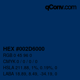 Color code: HEX #002D6000 | qconv.com