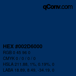 Color code: HEX #002D6000 | qconv.com