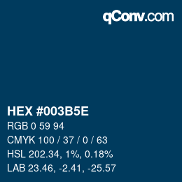 Código de color: HEX #003B5E | qconv.com