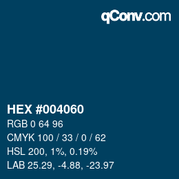 Color code: HEX #004060 | qconv.com