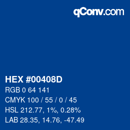 Color code: HEX #00408D | qconv.com