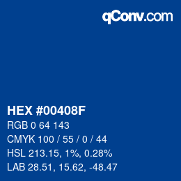 Color code: HEX #00408F | qconv.com