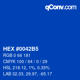 Color code: HEX #0042B5 | qconv.com