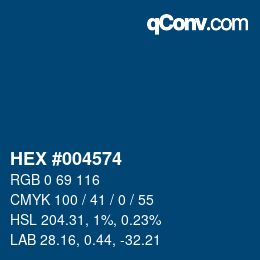 Color code: HEX #004574 | qconv.com