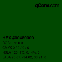 Color code: HEX #00480000 | qconv.com