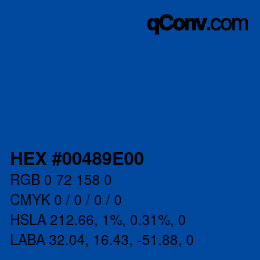 Color code: HEX #00489E00 | qconv.com
