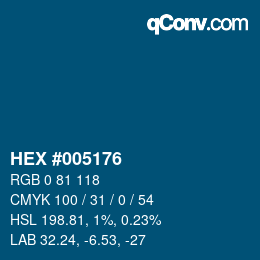 Color code: HEX #005176 | qconv.com