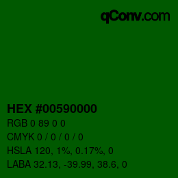 Color code: HEX #00590000 | qconv.com