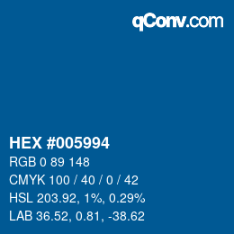 Color code: HEX #005994 | qconv.com