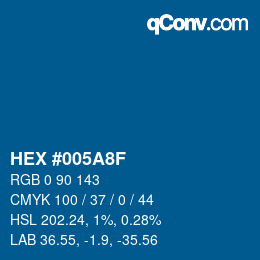 Color code: HEX #005A8F | qconv.com