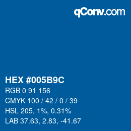 Color code: HEX #005B9C | qconv.com