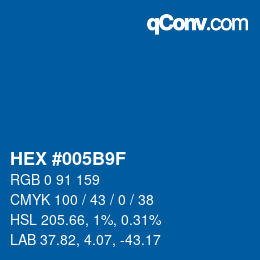 Color code: HEX #005B9F | qconv.com