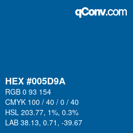 Código de color: HEX #005D9A | qconv.com