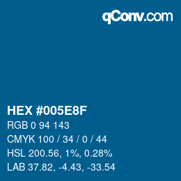 Color code: HEX #005E8F | qconv.com