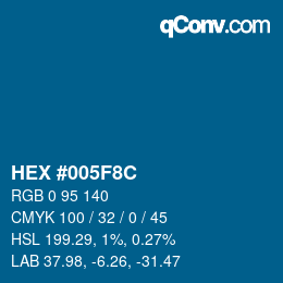 Color code: HEX #005F8C | qconv.com