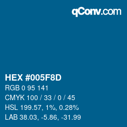 Color code: HEX #005F8D | qconv.com