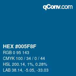 Color code: HEX #005F8F | qconv.com