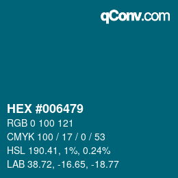 Color code: HEX #006479 | qconv.com