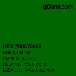 Color code: HEX #00670000 | qconv.com