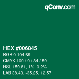 Color code: HEX #006845 | qconv.com