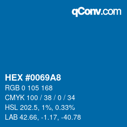 Color code: HEX #0069A8 | qconv.com
