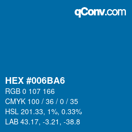 Color code: HEX #006BA6 | qconv.com