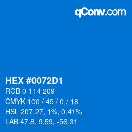 Color code: HEX #0072D1 | qconv.com
