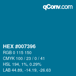 Código de color: HEX #007396 | qconv.com