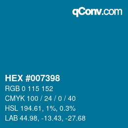 Color code: HEX #007398 | qconv.com
