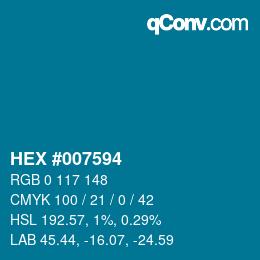 Color code: HEX #007594 | qconv.com