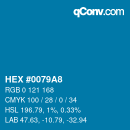 Color code: HEX #0079A8 | qconv.com